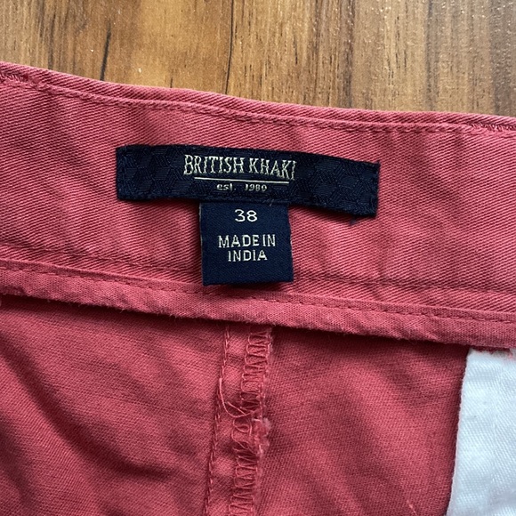 British Khaki Soft Teracotta Red Size 38 Men's Khaki Shorts Great Condition - Picture 6 of 7